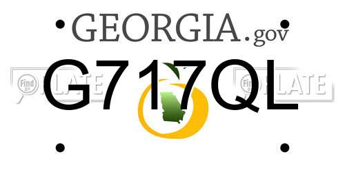 G717QL Georgia License Plate