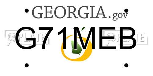 G71MEB Georgia License Plate