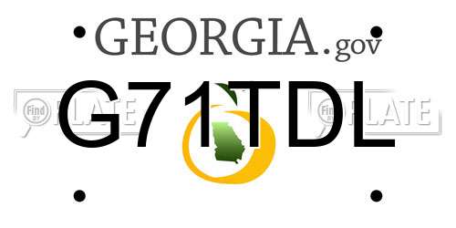 G71TDL Georgia License Plate