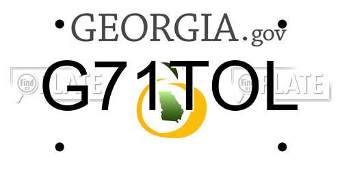 G71TOL Georgia License Plate