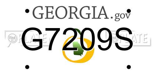 G7209S Georgia License Plate