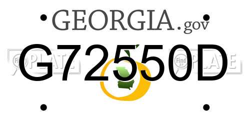 G72550D Georgia License Plate