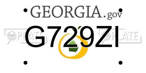 G729ZI Georgia License Plate