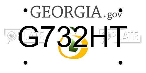 G732HT Georgia License Plate