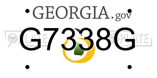 G7338G Georgia License Plate
