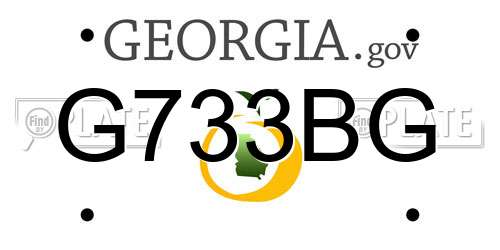 G733BG Georgia License Plate