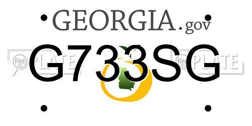 G733SG Georgia License Plate