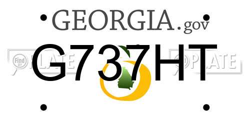 G737HT Georgia License Plate