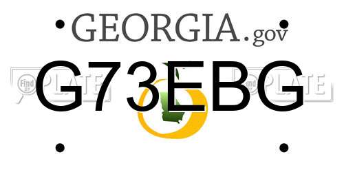 G73EBG Georgia License Plate
