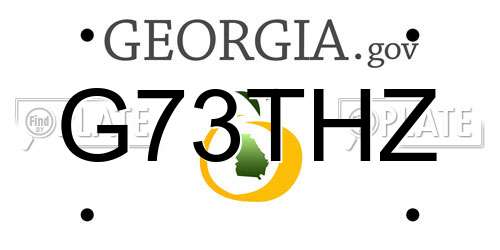 G73THZ Georgia License Plate