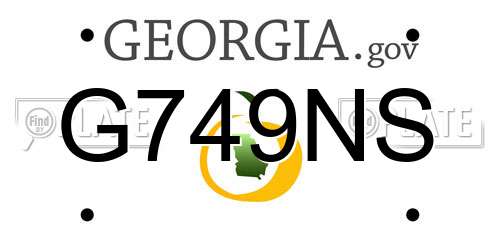 G749NS Georgia License Plate