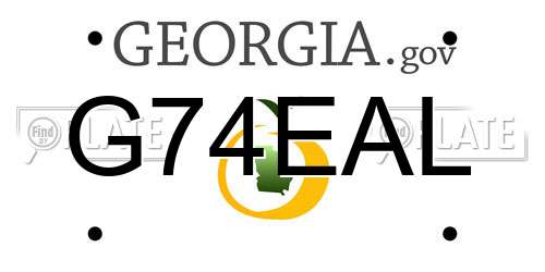 G74EAL Georgia License Plate