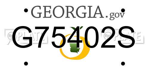 G75402S Georgia License Plate