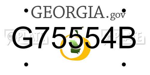 G75554B Georgia License Plate