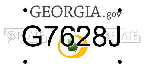 G7628J Georgia License Plate