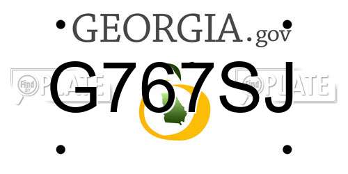 G767SJ Georgia License Plate