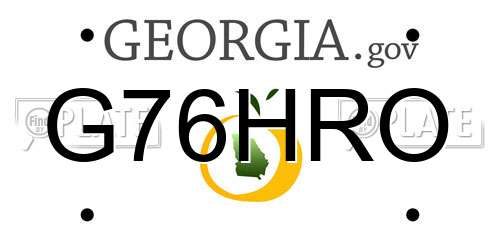 G76HRO Georgia License Plate