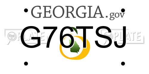 G76TSJ Georgia License Plate