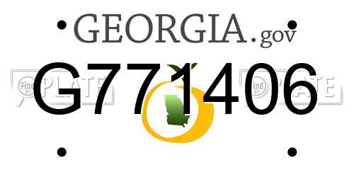 G771406 Georgia License Plate