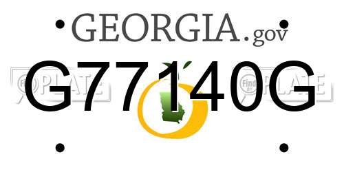 G77140G Georgia License Plate