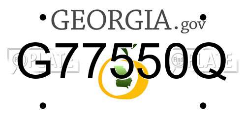 G77550Q Georgia License Plate