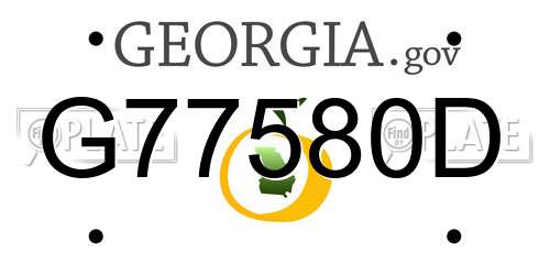 G77580D Georgia License Plate