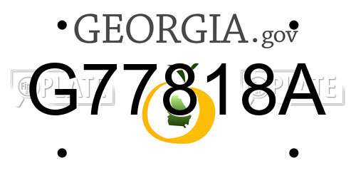 G77818A Georgia License Plate