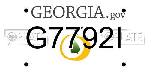 G7792I Georgia License Plate
