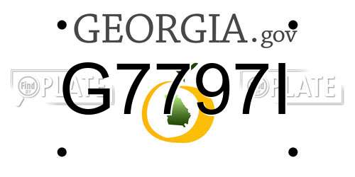 G7797I Georgia License Plate