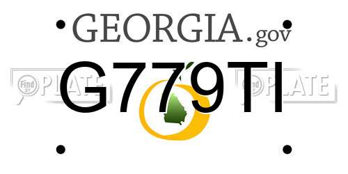 G779TI Georgia License Plate