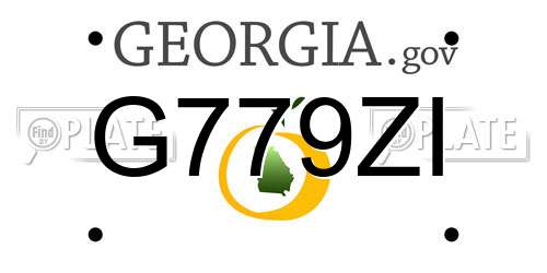 G779ZI Georgia License Plate
