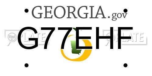 G77EHF Georgia License Plate