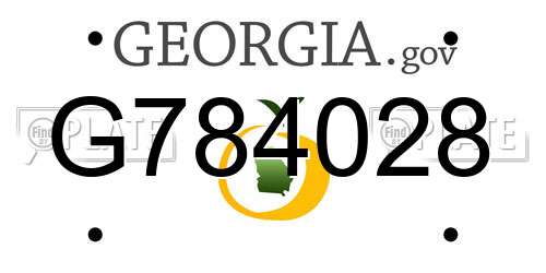 G784028 Georgia License Plate