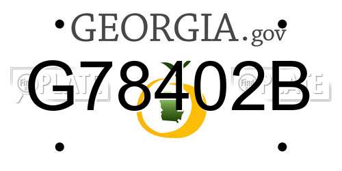 G78402B Georgia License Plate