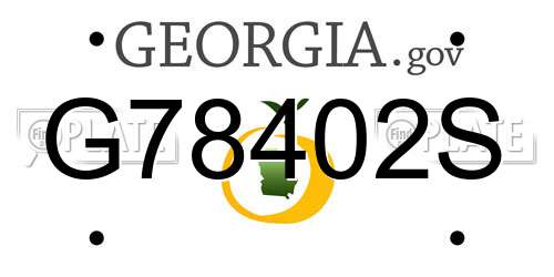 G78402S Georgia License Plate