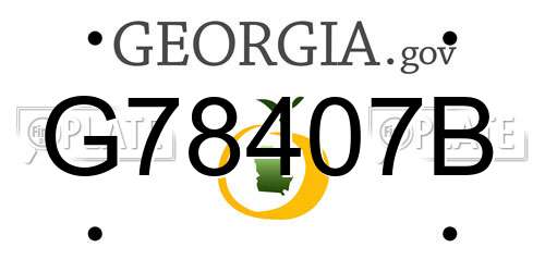 G78407B Georgia License Plate