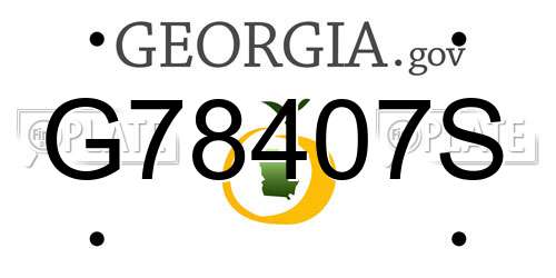 G78407S Georgia License Plate