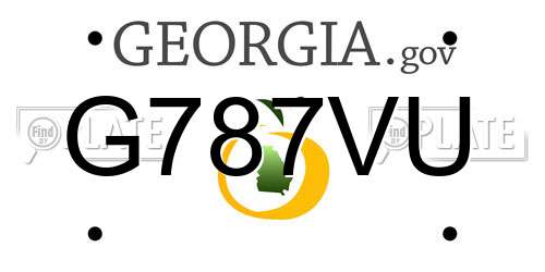 G787VU Georgia License Plate