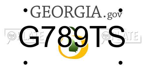 G789TS Georgia License Plate