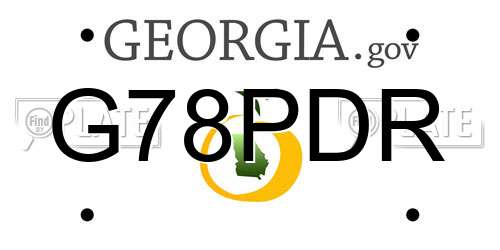 G78PDR Georgia License Plate