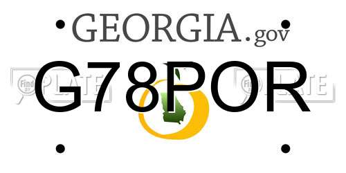 G78POR Georgia License Plate