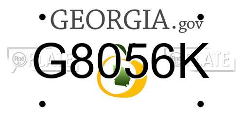 G8056K Georgia License Plate