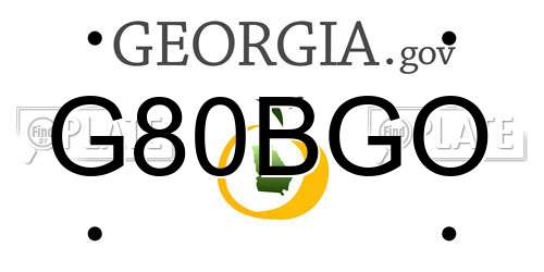 G80BGO Georgia License Plate