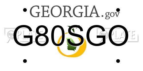 G80SGO Georgia License Plate