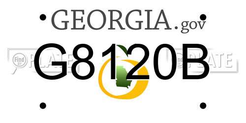 G8120B Georgia License Plate