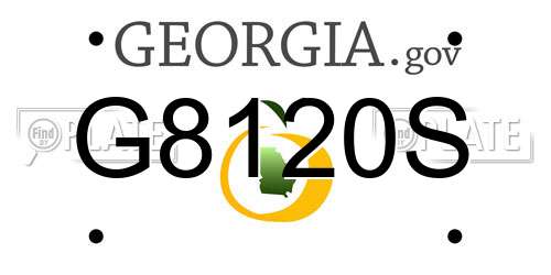 G8120S Georgia License Plate