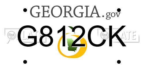 G812CK Georgia License Plate