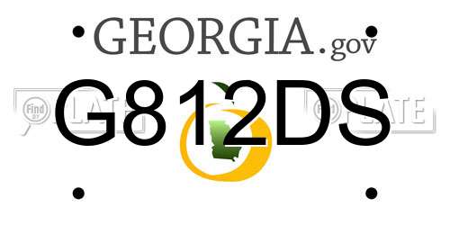 G812DS Georgia License Plate