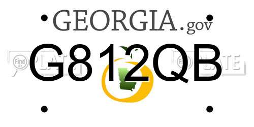 G812QB Georgia License Plate