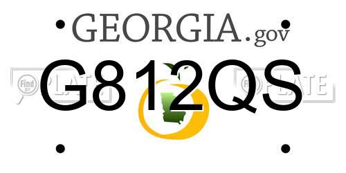 G812QS Georgia License Plate